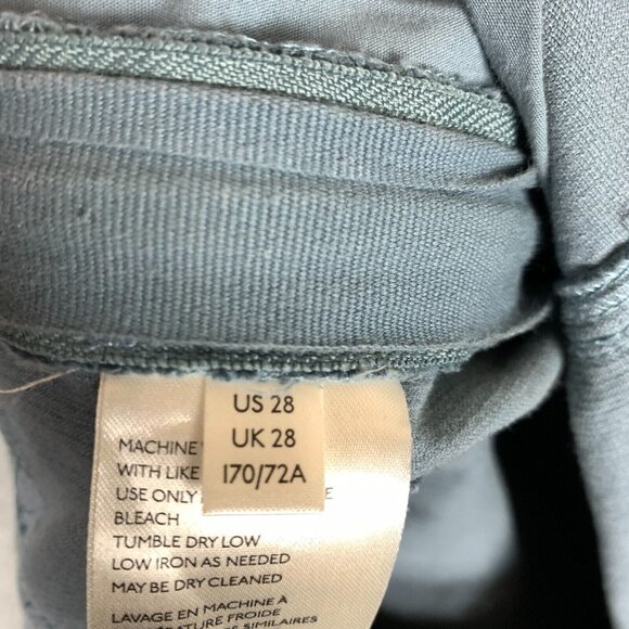 Anthropologie Pilcro Jamina Corduroy Overalls Womens 28 Blue Flare Leg Dungarees - Picture 6 of 16